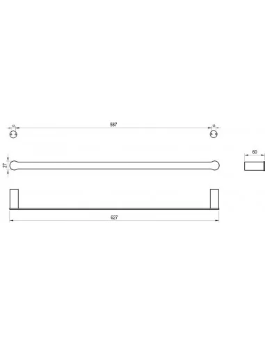 Rankšluosčių laikiklis Fold FD 300, Šlifuoto nerūdijančio plieno, RAVAK