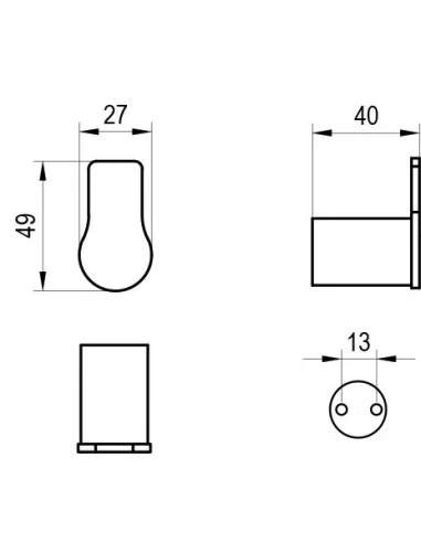 Kabliukas Fold FD 110, Šlifuoto nerūdijančio plieno, RAVAK