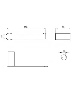 Tualetinio popieriaus laikiklis Fold FD 400, Šlifuoto nerūdijančio plieno, RAVAK