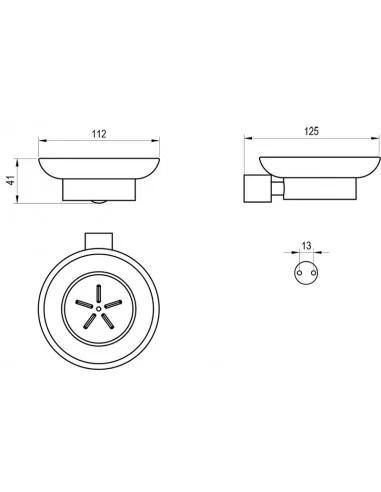 Sieninė muilinė Fold FD 200, Juodas matinis, RAVAK