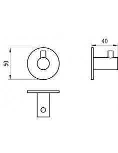 Lipnus kabliukas Kona KN 111, Baltas matinis, RAVAK