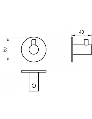 Lipnus kabliukas Kona KN 111, Šlifuoto grafito, RAVAK