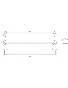 Rankšluosčių laikiklis Kona KN 311, Baltas matinis, RAVAK