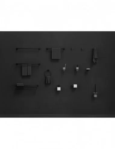 Dvigubas rankšluosčių laikiklis Kona KN 320, Juodas matinis, RAVAK