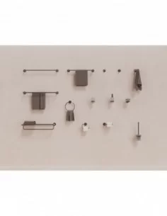 Dvigubas rankšluosčių laikiklis Kona KN 320, Šlifuoto grafito, RAVAK