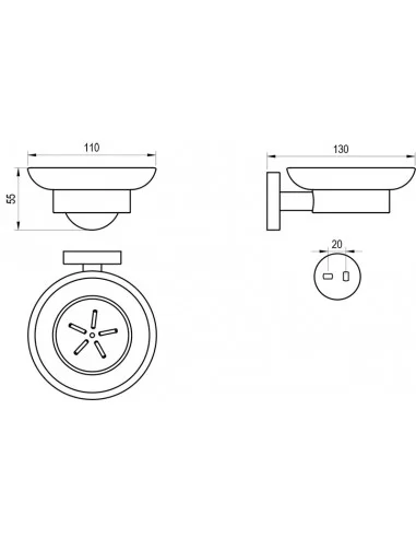 Muilinė Kona KN 200, Baltas matinis, RAVAK