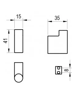 Kabliukas Chrome II CR II 110, Juodas matinis, RAVAK