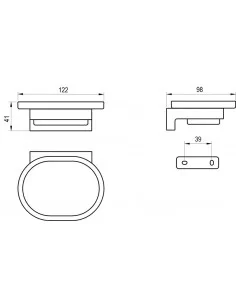 Muilinė Chrome II CR II 200, Juodas matinis, RAVAK