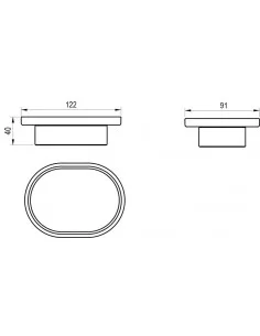 Muilinė Chrome II CR II 201, Juodas matinis, RAVAK