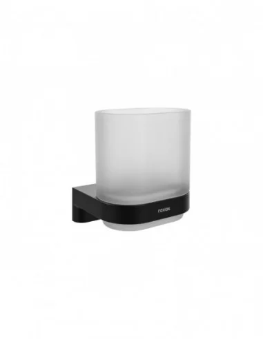 Laikiklis su stikline Chrome II CR II 210, Juodas matinis, RAVAK