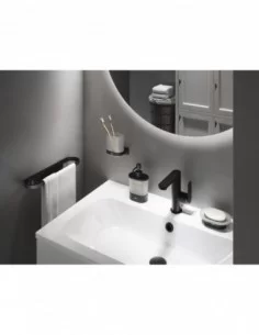 Laikiklis su stikline Chrome II CR II 210, Juodas matinis, RAVAK