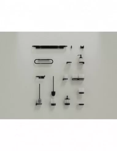 Laikiklis su stikline Chrome II CR II 210, Juodas matinis, RAVAK