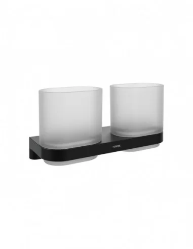 Laikiklis su stiklinėmis Chrome II CR II 220, Juodas matinis, RAVAK