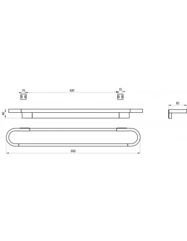 Rankšluosčių laikiklis Chrome II CR II 300, Blizgus chromas, RAVAK