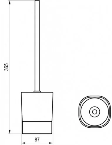 Tualeto šepetys Chrome II CR II 411, Blizgus chromas, RAVAK