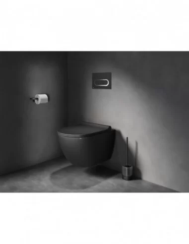 Tualeto šepetys Chrome II CR II 411, Juodas matinis, RAVAK