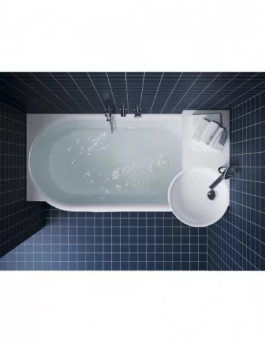 Praustuvas ARC 83/43 K/D su skyle maišytuvui, Balta, RAVAK