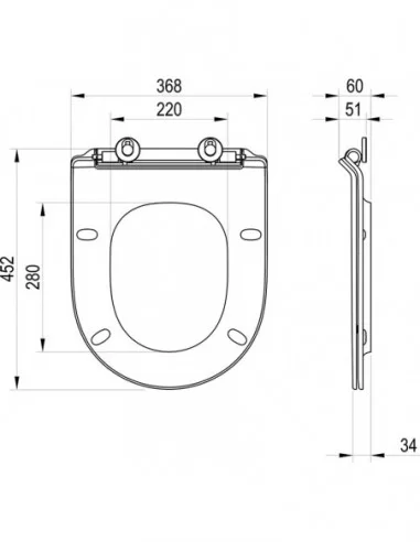 WC unitazo dangtis Ypsilon, Balta, RAVAK