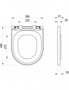 WC unitazo dangtis Ypsilon W, Balta, RAVAK