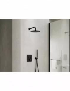 Flat FL 063.00 termostatinis potinkinis maišytuvas su jungikliu, skirtas montuoti su R-box, Juodas matinis, RAVAK