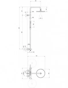 Dušo stovas TE 095, Baltas matinis, RAVAK