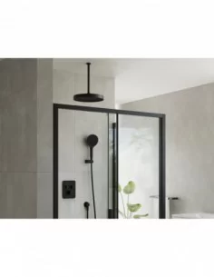 991.00 Apvali dušo galvutė, Juodas matinis, RAVAK