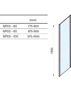 Stacionari sienelė Nexty NPSS, Balta matinė, RAVAK