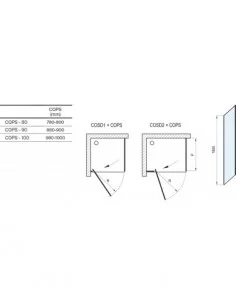 Stacionari sienelė Cool! COPS, Balta matinė, RAVAK