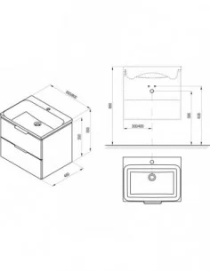 Spintelė po praustuvu SD Comfort II 60 / 80, Balta, RAVAK