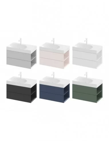 Spintelė po praustuvu SD Lite 80 K/D, Grey green, RAVAK