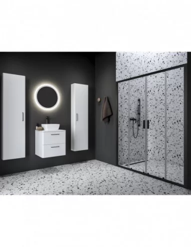 Dušo durys Blix II NBLDP4, juodos sp., RAVAK