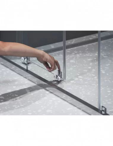 Dušo durys Blix II NBLDP4, juodos sp., RAVAK