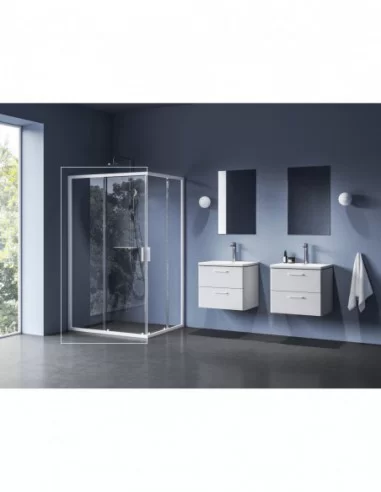 Dušo kabina Blix II NBLRV2K+NBLRV2K, balta mat., RAVAK