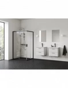 Dušo kabina Blix II NBLRV2K+NBLRV2K, juodos sp, RAVAK