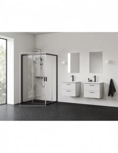 Dušo kabina Blix II NBLRV2K+NBLRV2K, juodos sp, RAVAK