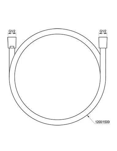 Plastikinė bidė žarna 120-150cm, chromo sp., RAVAK