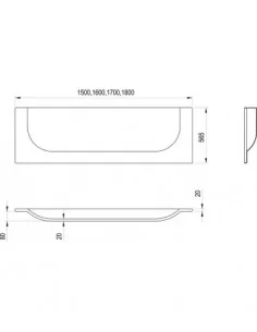 Priekinė apdailos plokštė ARC, RAVAK