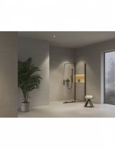 Dušo sienelė Roll ROWI, juodos sp., RAVAK