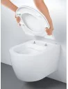 Grohe 5 in 1 potinkinis klozeto rėmas su BauCeramic Rimless pakabinamu klozetu ir chromuotu mygtuku