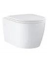 Grohe 5 in 1 potinkinis klozeto rėmas su BauCeramic Rimless pakabinamu klozetu ir chromuotu mygtuku