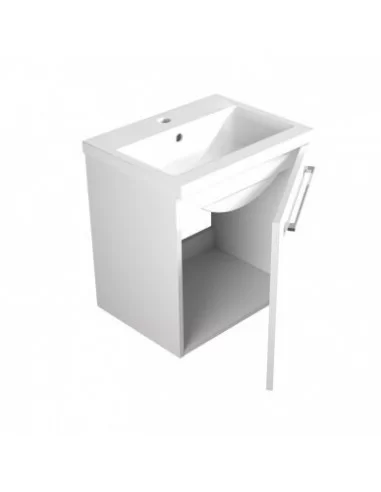 Spintelė su praustuvu SCANDIC 51 cm, balta, Raguvos Baldai