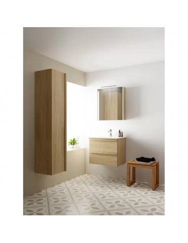 Spintelė su praustuvu PURE 61cm, šviesus ąžuolas, Raguvos Baldai