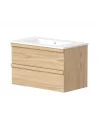Spintelė su praustuvu PURE 61cm, šviesus ąžuolas, Raguvos Baldai