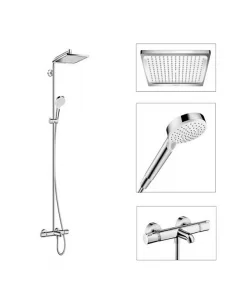 Dušo sistema voniai su termostatiniu maišytuvu Crometta E 240 1jet, Hansgrohe
