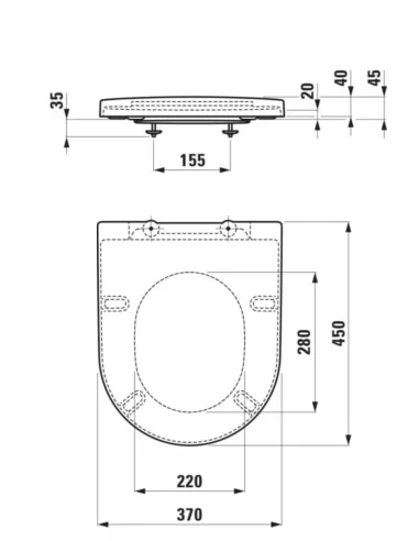 Pakabinamas unitazas Laufen PRO X Rimless Silent Flush su SoftClose dangčiu