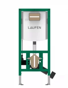 Pakabinamas unitazas Laufen PRO X Silent Flush su INEO rėmu ir HORIZON nuleidimo plokštele