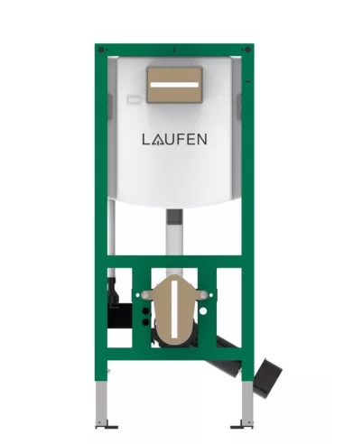 Pakabinamas unitazas Laufen PRO X Silent Flush su INEO rėmu ir HORIZON nuleidimo plokštele