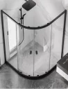 Dušo kabina Frida 90x90 juodos sp., BRASTA GLASS