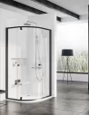 Dušo kabina Pivot PSKK3, Juoda, RAVAK