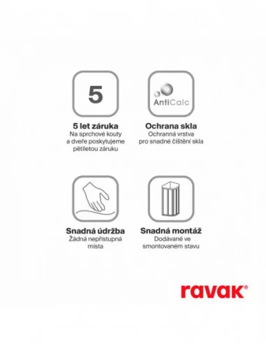 Dušo kabina Pivot PSKK3, Chromo, RAVAK